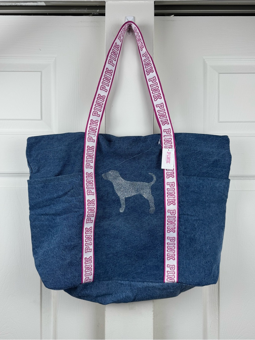 VS PINK Diamanté Denim Tote Bag